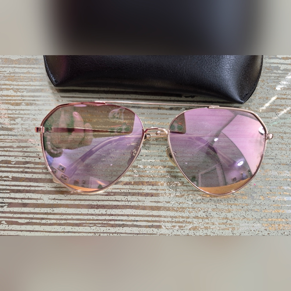 Diff Eyewear Pink Gradient Round Sunglasses With … - image 2
